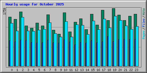Hourly usage for October 2025