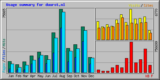 Usage summary for duurst.nl